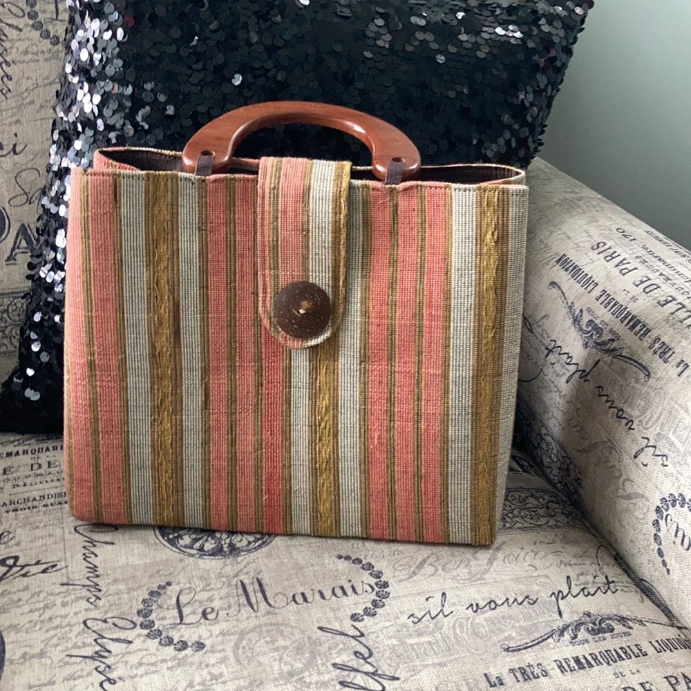 Adorable canvas summer handbag
